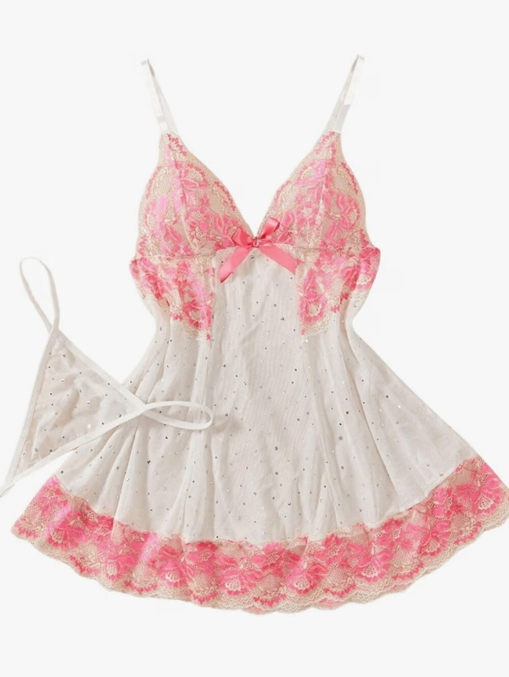 2 Piece Lace Babydoll Lingerie